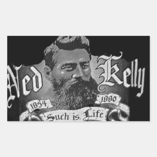 Sticker Rectangulaire Ned Kelly - Une Légende Australienne (Devant)