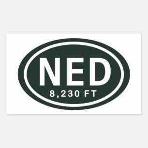 Sticker Rectangulaire Nederland Colorado 8 000 M NED Rocky Mountain