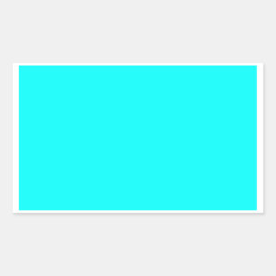 Sticker Rectangulaire Neon bleu Turquoise clair brillant mode couleur te