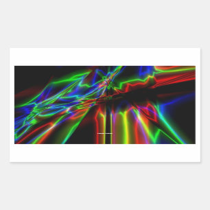 Sticker Rectangulaire Neon Lightning