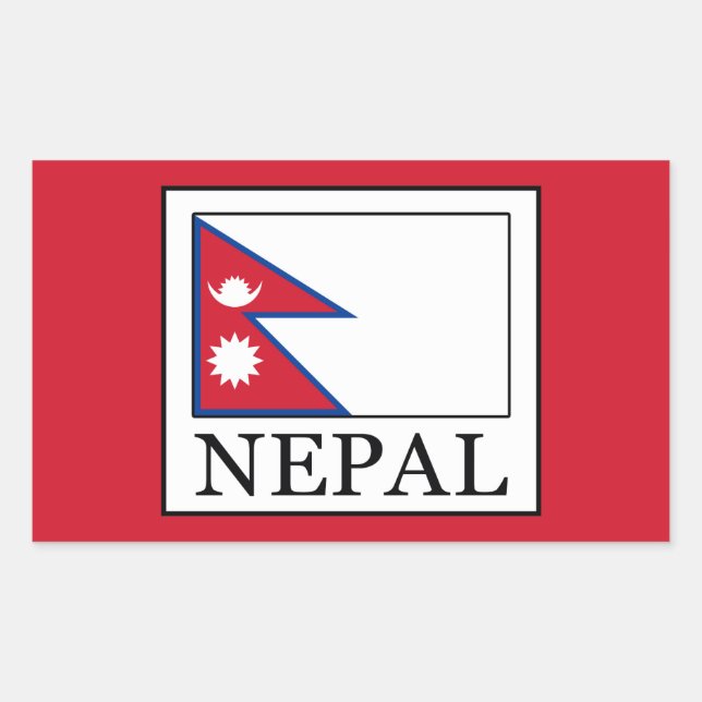Sticker Rectangulaire Népal (Devant)