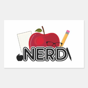 Sticker Rectangulaire Nerd - Logo