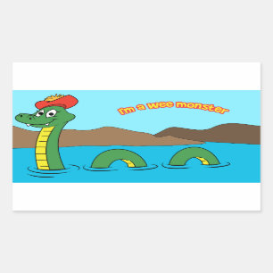 Sticker Rectangulaire Nessie (monstre de Loch Ness)
