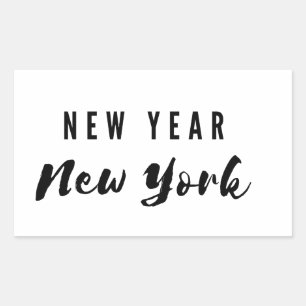 Sticker Rectangulaire New Year New York