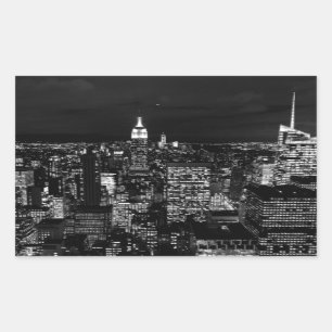 Sticker Rectangulaire New York City Night Skyline