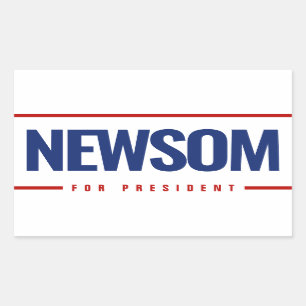 Sticker Rectangulaire Newsom pour le président