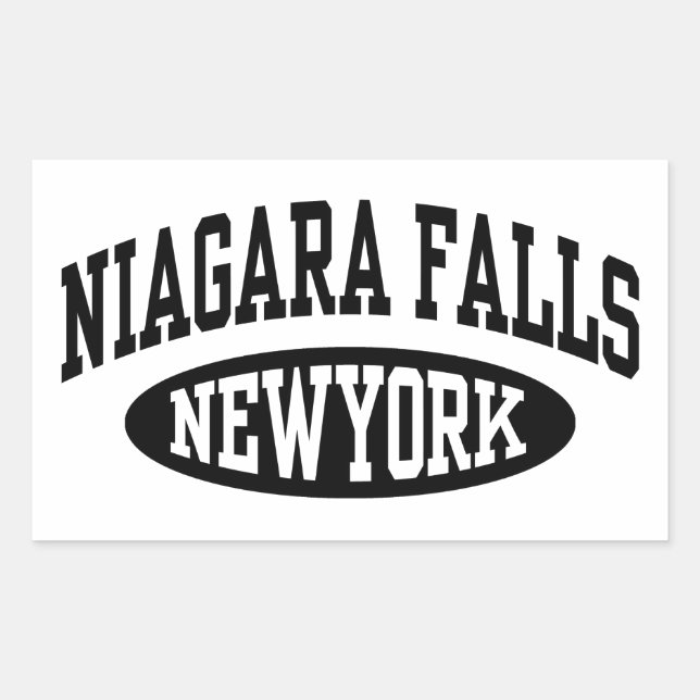 Sticker Rectangulaire Niagara Falls New York (Devant)