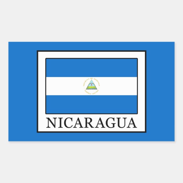 Sticker Rectangulaire Nicaragua (Devant)