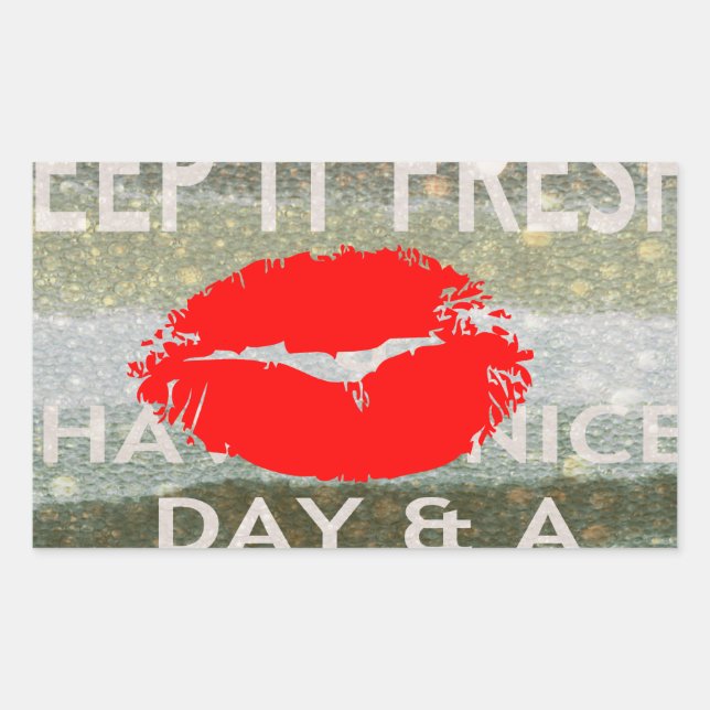 Sticker Rectangulaire Nice et parfait enregistrer la date (Devant)