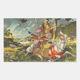Sticker Rectangulaire Nitta Yoshisada légendaire bataille de samouraï