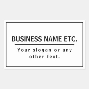 Sticker Rectangulaire Noir et blanc polyvalent