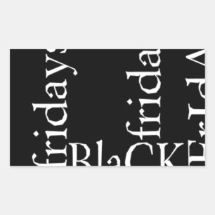 Sticker Rectangulaire Noir Vendredi