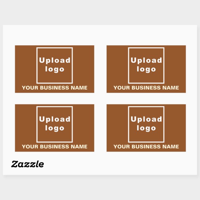 Sticker Rectangulaire Nom commercial et logo sur l'autocollant rectangle (Feuille)