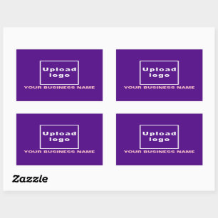 Sticker Rectangulaire Nom commercial et logo sur l'autocollant rectangul