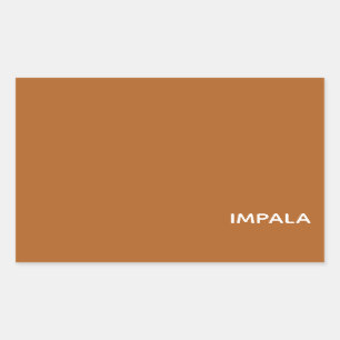 Sticker Rectangulaire Nom de couleur brun Impala