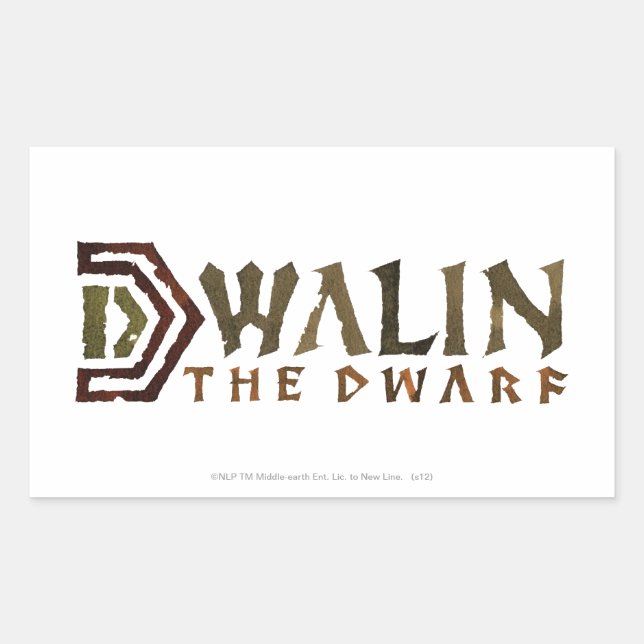 Sticker Rectangulaire Nom de Dwalin (Devant)