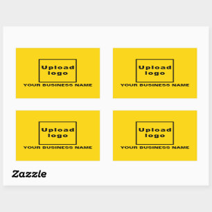 Sticker Rectangulaire Nom de l'entreprise et logo sur l'autocollant Rect