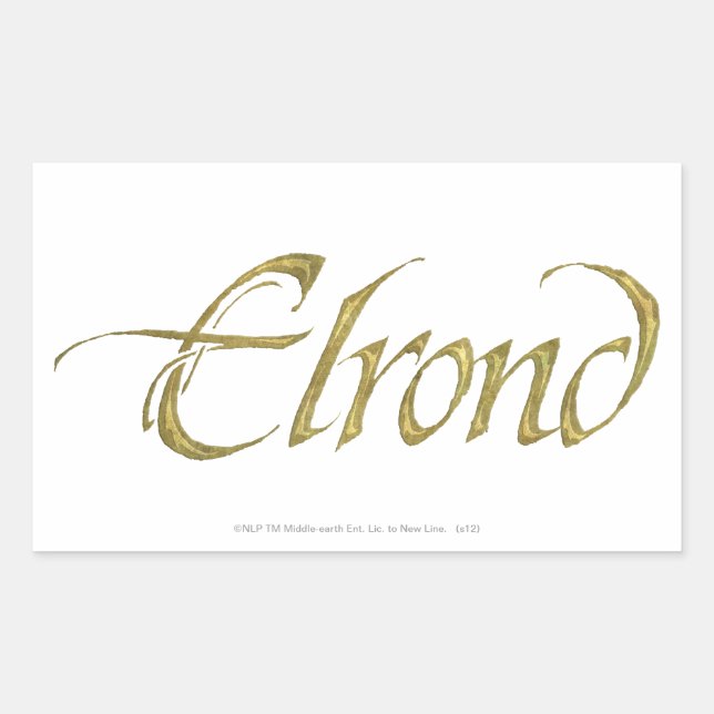 Sticker Rectangulaire Nom ELROND™ Texté (Devant)