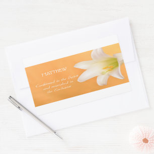 Sticker Rectangulaire Nom personnalisé, Fête RCIA Félicitations Lily