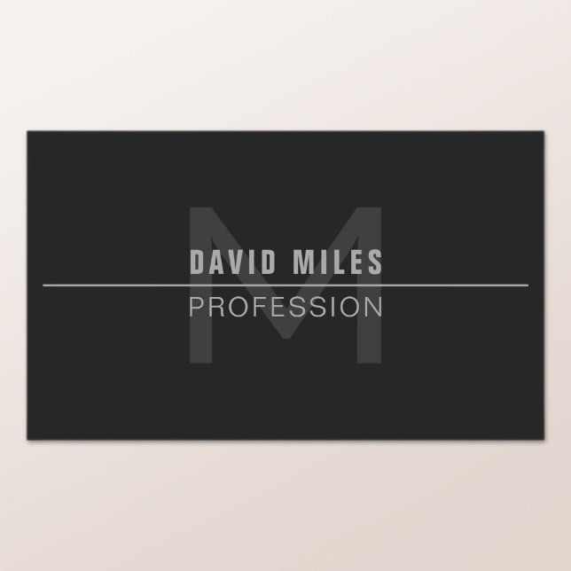 Sticker Rectangulaire Nom professionnel moderne Dark Grey (Créateur téléchargé)