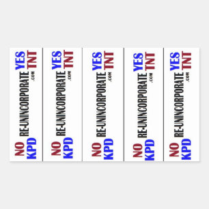 Sticker Rectangulaire Non KPD Oui TNT