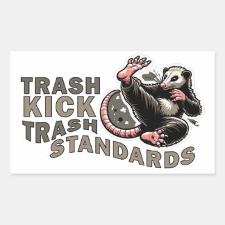 Sticker Rectangulaire Normes sur les ordures