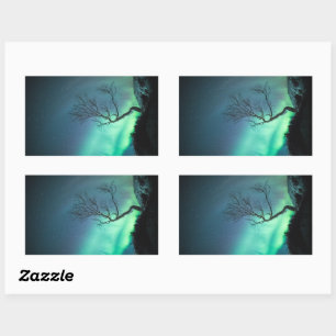 Sticker Rectangulaire Northern Lights Norvège