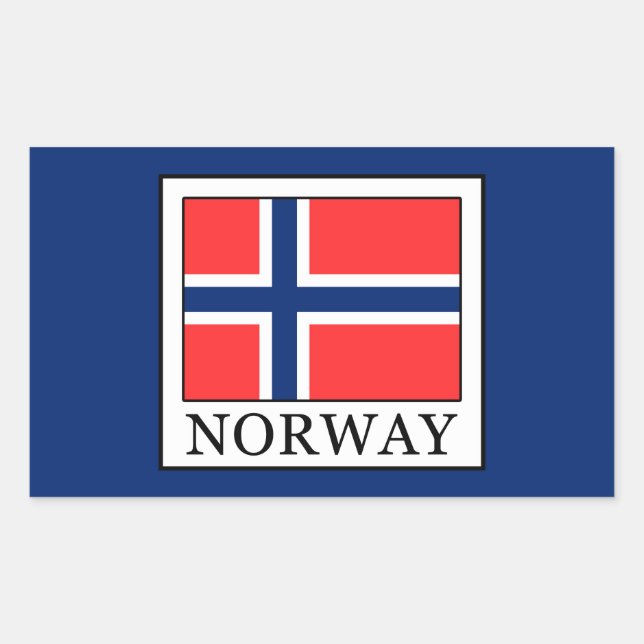 Sticker Rectangulaire Norvège (Devant)