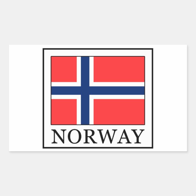 Sticker Rectangulaire Norvège (Devant)