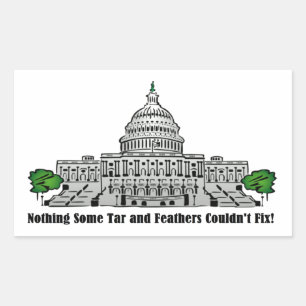 Sticker Rectangulaire Nothing some Tar and Feathers Couldn't