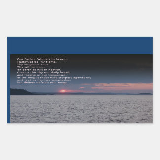 Sticker Rectangulaire Notre Père Prière