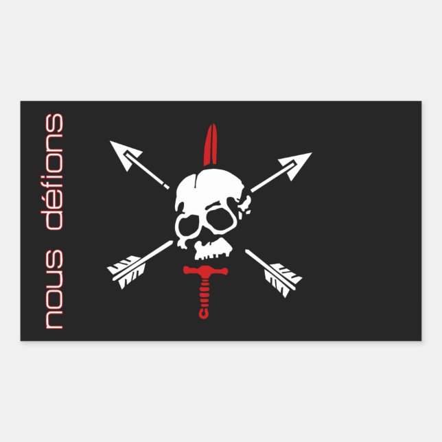 Sticker Rectangulaire Nous Defions (Devant)