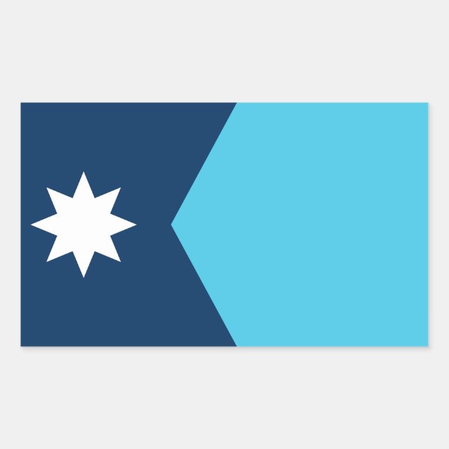 Sticker Rectangulaire Nouveau drapeau de l'État du Minnesota (Devant)