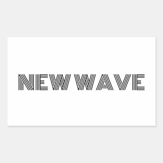 Sticker Rectangulaire Nouvelle vague (Devant)
