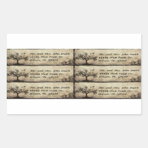 Sticker Rectangulaire Nouvelle vie Vintage Couper vos autos-étiquettes d