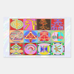 Sticker Rectangulaire NOVINO ReikiHealing in KARUNA Reiki Symboles