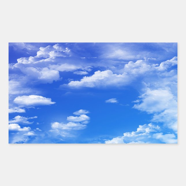 Sticker Rectangulaire Nuages (Devant)