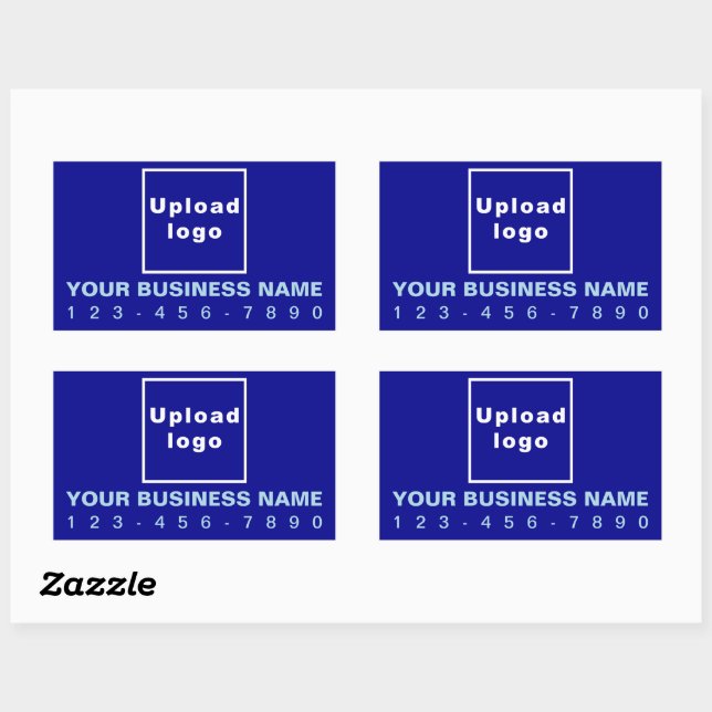 Sticker Rectangulaire Numéro de téléphone professionnel sur l'étiquette  (Feuille)