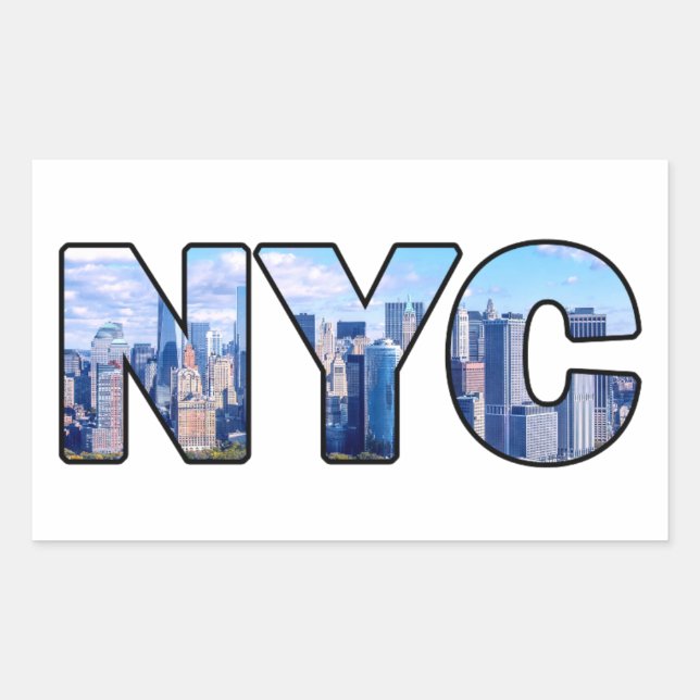 STICKER RECTANGULAIRE NYC (Devant)
