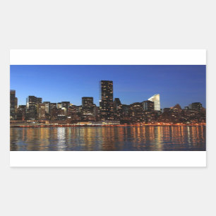 Sticker Rectangulaire NYC New York City Manhattan Nuit