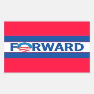 Sticker Rectangulaire Obama EN AVANT