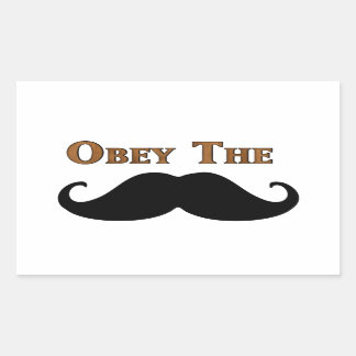 Sticker Rectangulaire Obey La Moustache