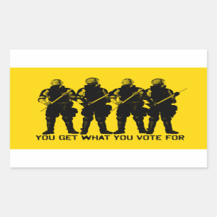 Sticker Rectangulaire Obtenez vous ce que vous votez pour l'ensemble