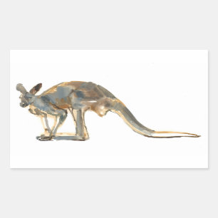 Sticker Rectangulaire Ocre épousseté