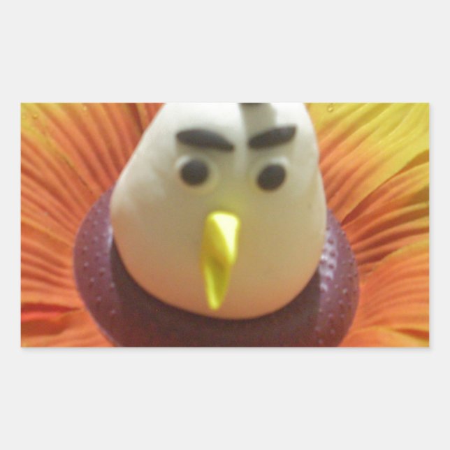 Sticker Rectangulaire Oiseau sculpté en Tournesol Imprimer (Devant)