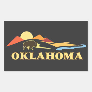 Sticker Rectangulaire Oklahoma États-Unis d'Amérique