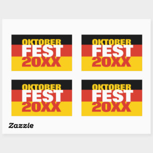 Sticker Rectangulaire Oktoberfest Octoberfest Allemand DrapeauSticker
