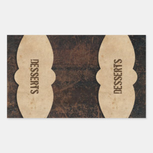 Sticker Rectangulaire Onglets Classeurs en cuir trempé