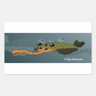 Sticker Rectangulaire Opabinia - Animal préhistorique