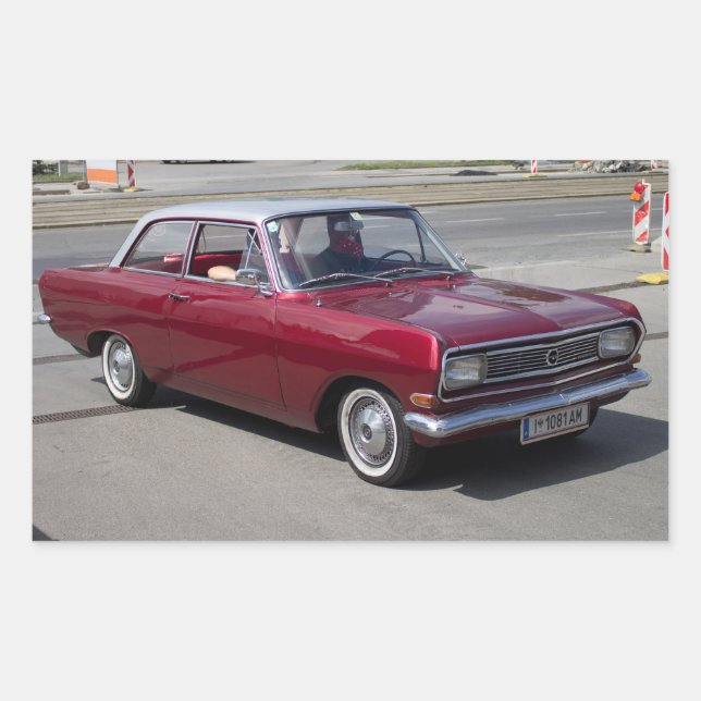 Sticker Rectangulaire Opel Rekord 1900 (Devant)